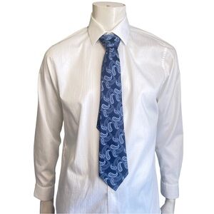 Michael KORS Blue Paisley Swirl Neck Tie